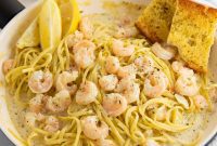 Lemon Garlic Shrimp Linguine