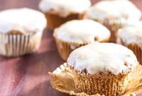 White Chocolate Peanut Butter Glazed Zucchini Muffins