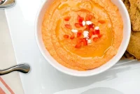 Creamy Roasted Red Pepper Feta Dip
