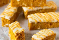 Pumpkin Spice Blondie Sticks