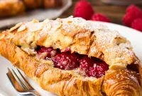 Decadent Raspberry Frangipane Croissants