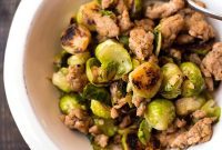 Sheet Pan Chicken Italian Sausage and Brussels Sprouts