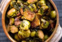 Maple Bacon Glazed Brussels Sprouts