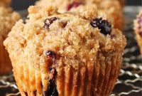 Rustic Blueberry Streusel Muffins
