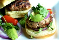 Smoky Cilantro Turkey Burgers on the Grill