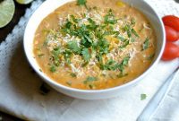 Instant Pot Creamy Chicken Enchilada Fiesta Soup