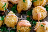 Golden Crispy Mozzarella Puffs with Zesty Honey Sriracha Dip