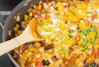 Ultimate One-Pan Cheesy Turkey Taco Skillet