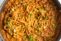 Easy One Pot Taco Spaghetti
