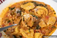Fiery Italian Sausage Tortellini Soup