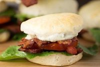 Gourmet BLT Biscuits with Pesto Mayo