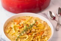 Comforting Creamy Chicken Noodle Soup