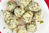 Spinach Artichoke Mushroom Poppers
