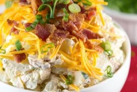 Baked Potato Salad with All the Fixings
