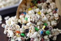 Colorful M&M’s White Chocolate Popcorn