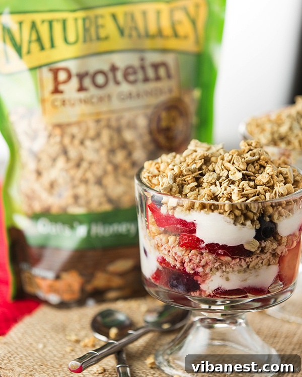 Fruit yogurt granola parfait 4
