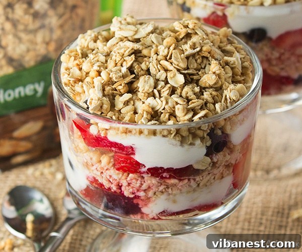 Fruit yogurt granola parfait 3