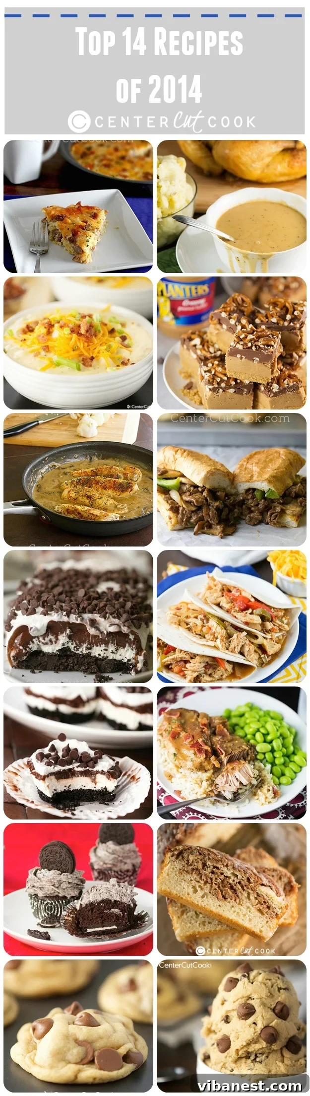 top 14 recipes of 2014 2.jpg Top 14 recipes of 2014 - A delicious spread of popular dishes including pasta, chicken, and desserts