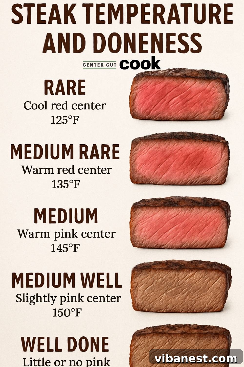 Parmesan Steak Perfection 3 steak temperature and doneness chart