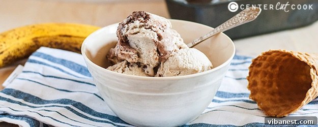 Delicious Homemade Banana Nutella Swirl Ice Cream