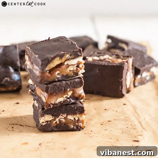 The finished Mocha Turtle Fudge, artfully arranged and ready to be served