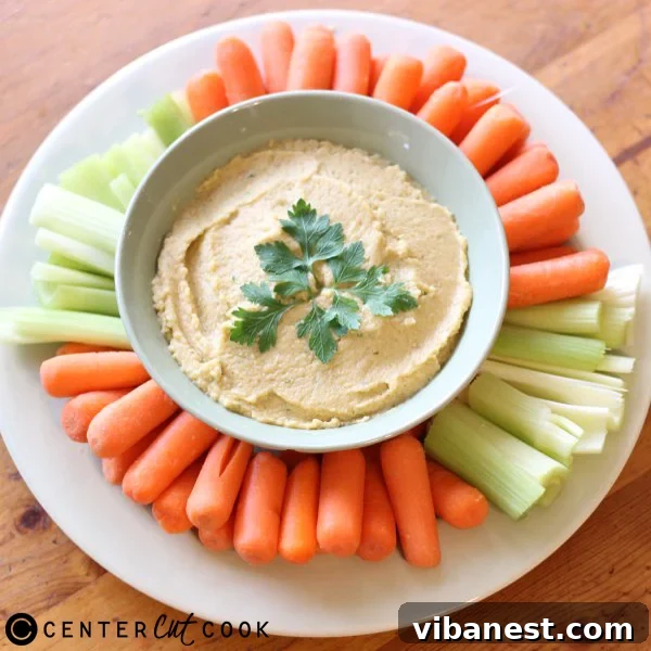 Ingredients for Homemade Hummus Laid Out