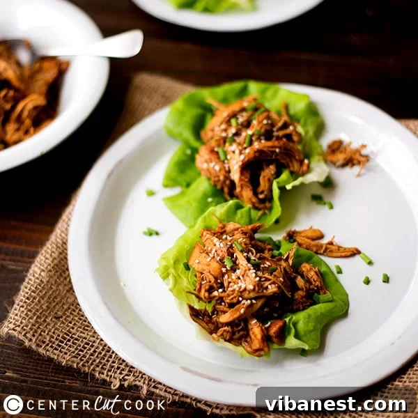 Slow Cooker Sesame Chicken Wraps, shot of ingredients and preparation