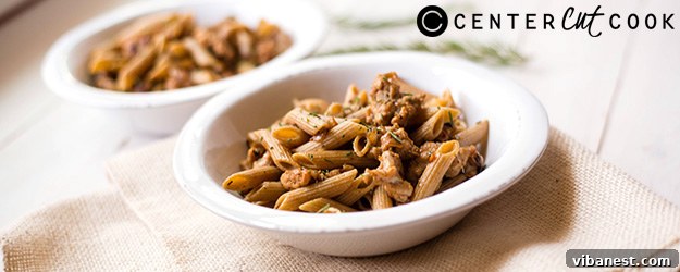Delicious and Healthy Chicken Sausage Pasta ready to be served
