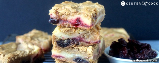 Delicious Cherry Cheesecake Blondies - Top View