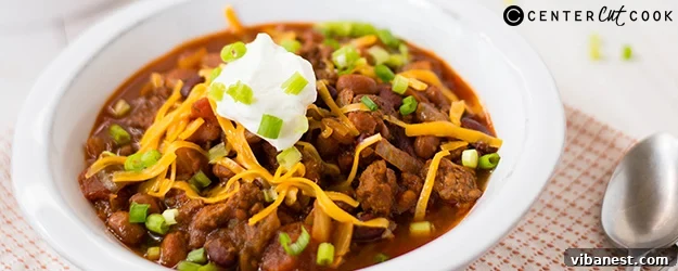 Hearty slow cooker chili with kidney and pinto beans, perfect for a cozy evening