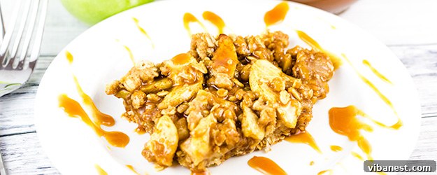 Delicious Apple Pie Streusel Bars cooling on a wire rack, ready to be drizzled with caramel