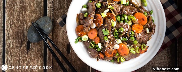 Flavorful Cumin Beef Stir Fry — an easy recipe for tender, juicy beef made on an electric stove without a wok.