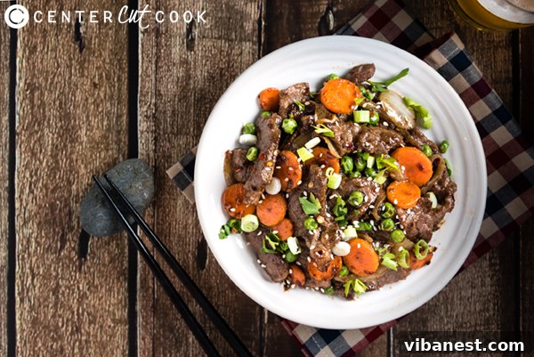 Perfectly cooked cumin beef stir fry Delicious Cumin Beef Stir Fry served over rice