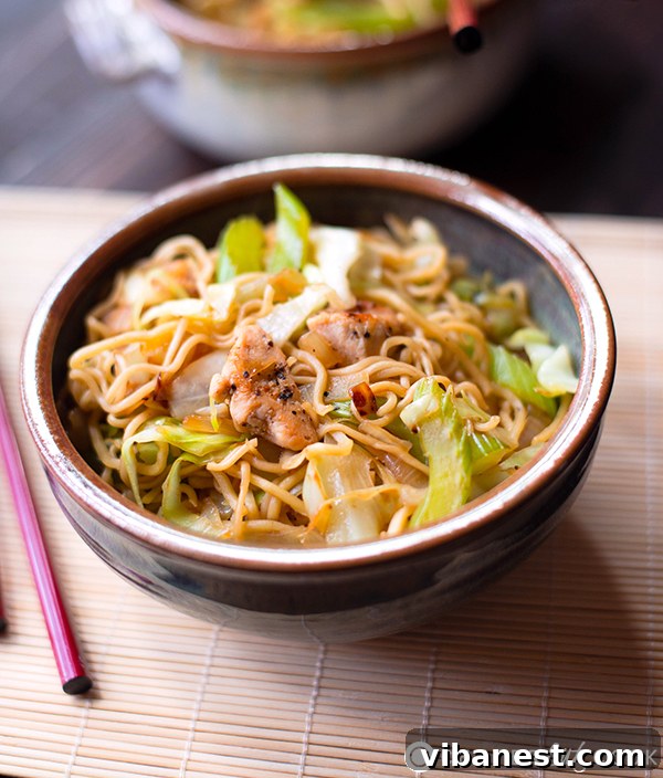 Ready to serve Chicken Chow Mein Platter of homemade 25-minute chicken chow mein ready to serve