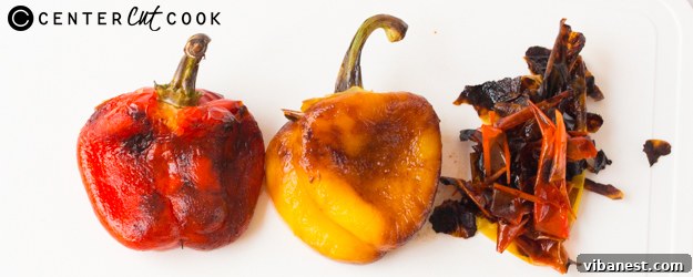Vibrant red and yellow bell peppers ready for roasting