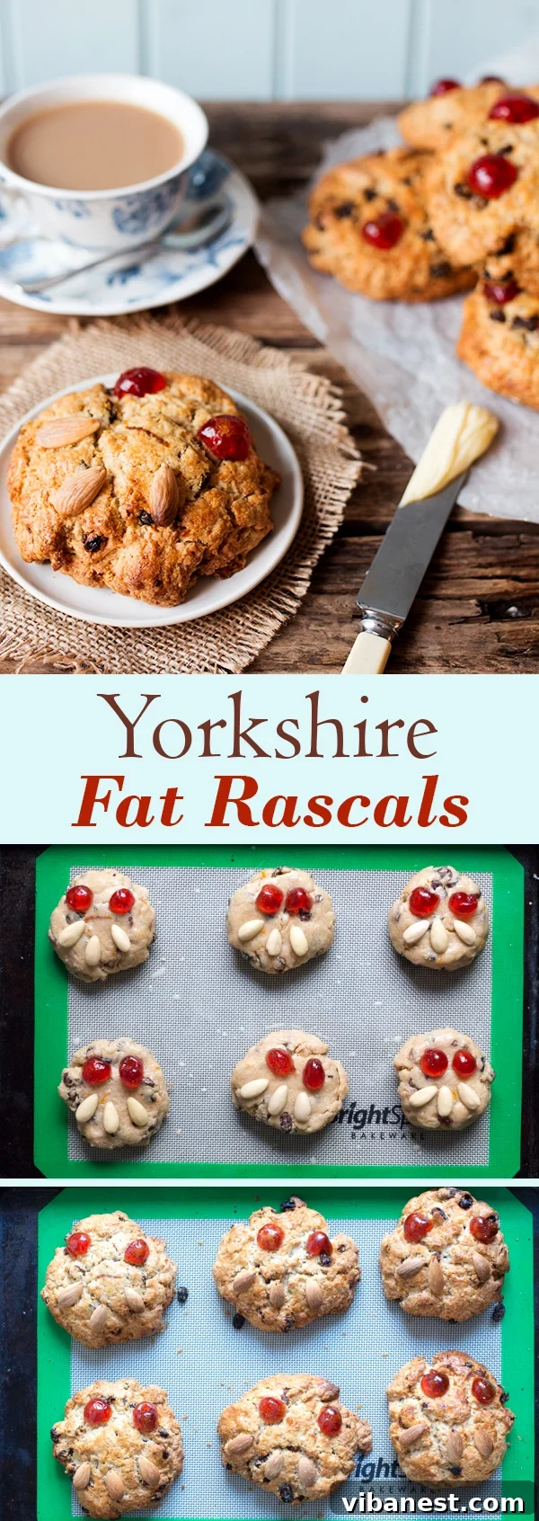 Yorkshire Fat Rascals Pinterest image for social sharing, showing multiple buns attractively arranged