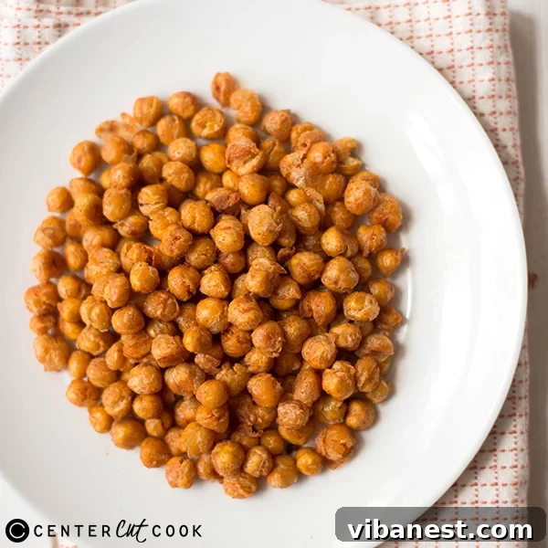 The classic roasted chickpeas recipe with ingredients and directions displayed