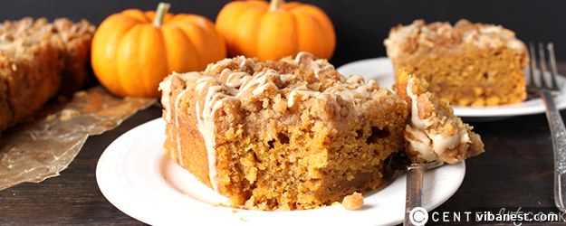 pumpkin_coffee_cake1.jpg A perfect slice of dairy free pumpkin coffee cake with a fork