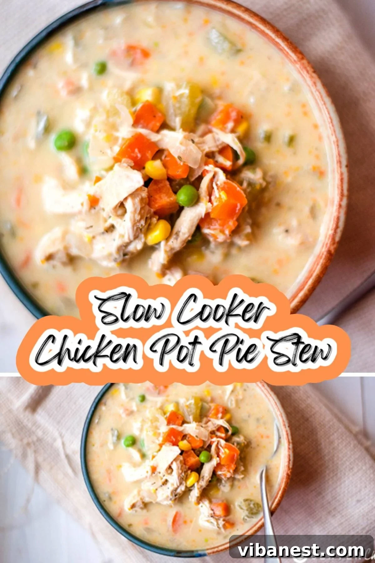 Wholesome Crockpot Chicken Pot Pie 2 chicken pot pie stew slow cooker