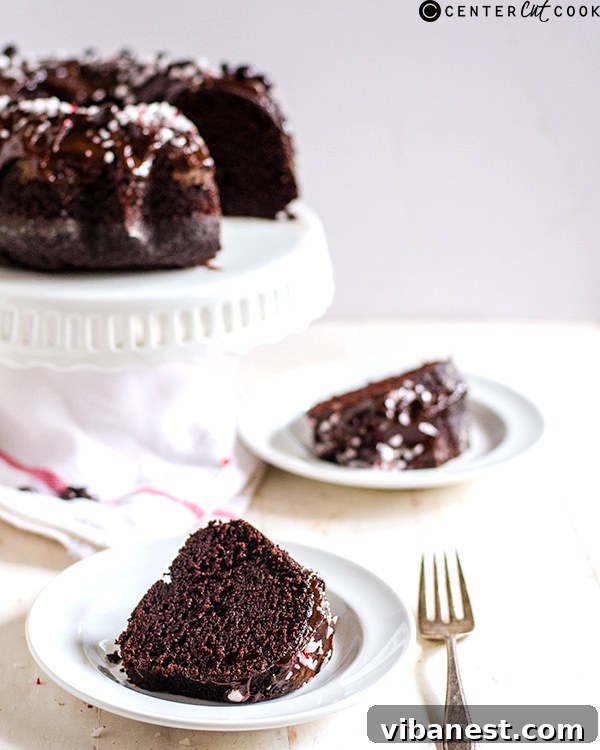 chocolate peppermint bundt cake 3