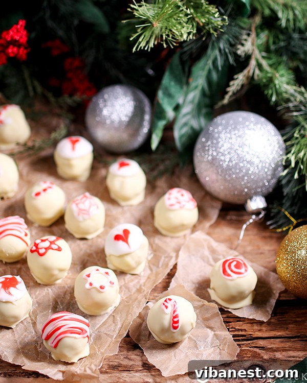 candy-cane-truffles-4.jpg Homemade candy cane truffles arranged on a festive plate