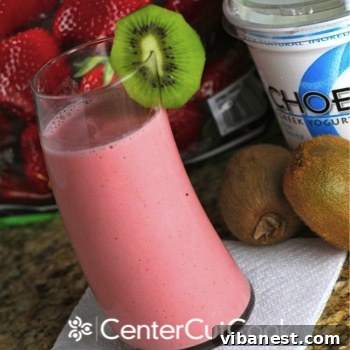Strawberry Smoothie High Protein Strawberry Smoothie with Chobani