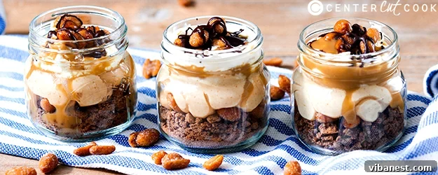 no bake peanut butter cheesecake jars 1
