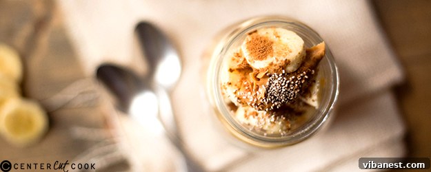 Peanut Butter Banana Overnight Oats ready to eat