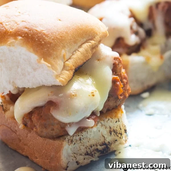 cheesy italian meatball sliders 3