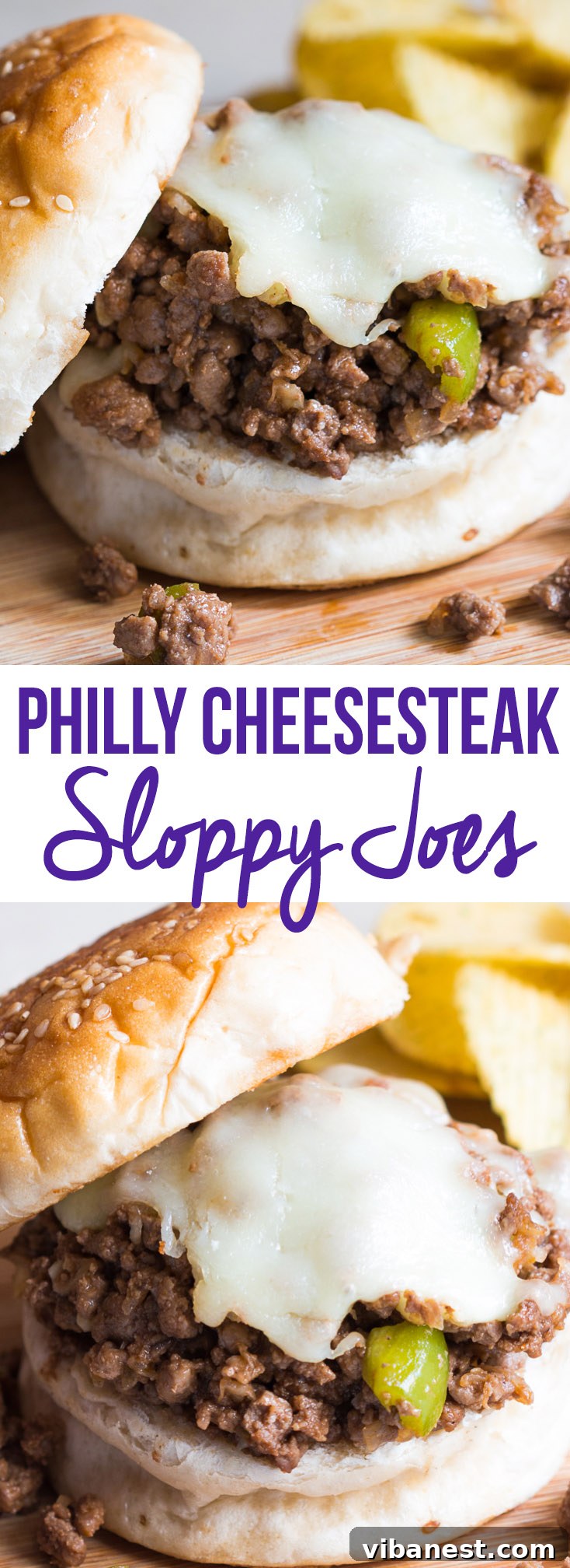 Philly Cheesesteak Sloppy Joes Pinterest Pin