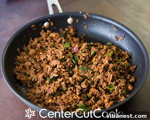 Mexican Sloppy Joes 4.jpg Sautéing vegetables for Mexican Sloppy Joes