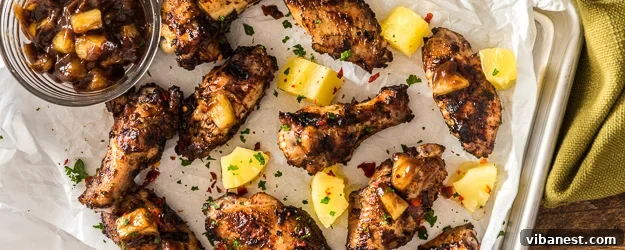 Grilled Chicken Wings with Zesty Pineapple BBQ Sauce