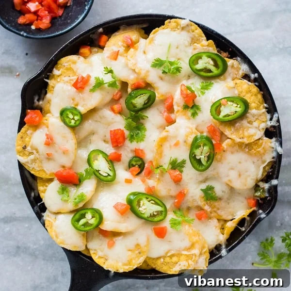 Top-down view of Skillet Beef Taco Casserole in a black skillet