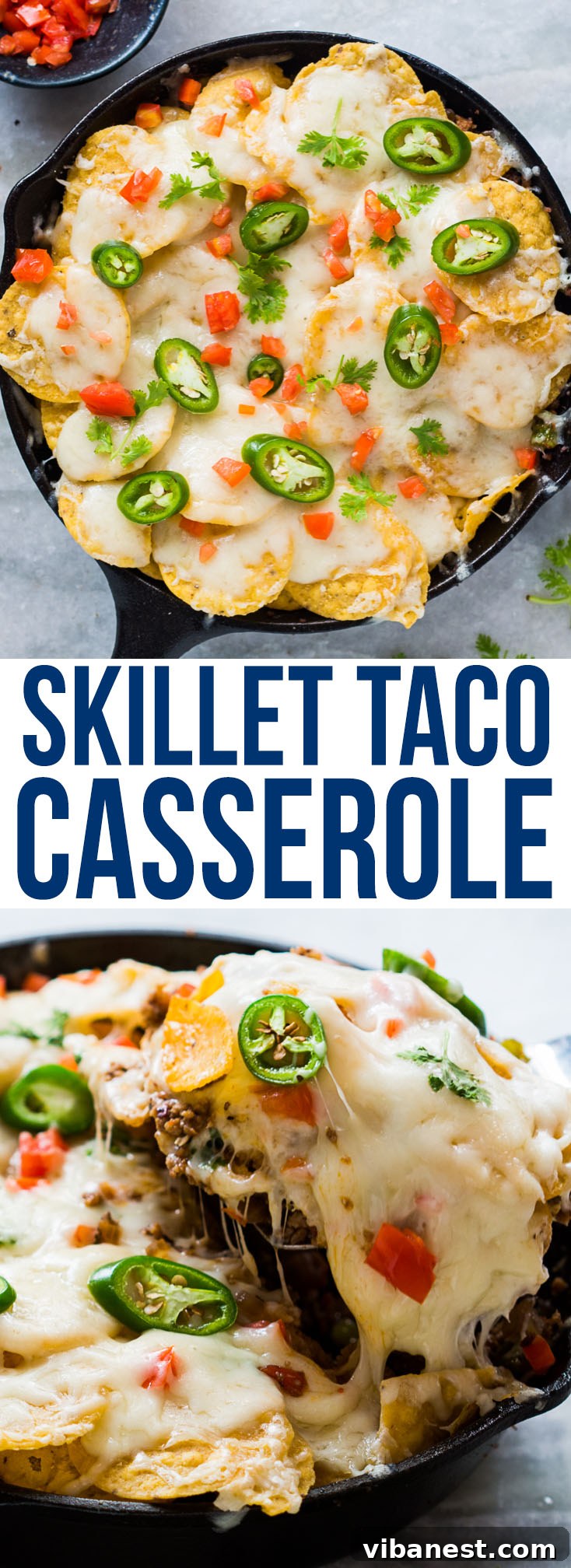 Skillet Beef Taco Casserole Pinterest Pin